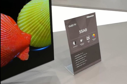 海信首款OLED电视55A8低调亮相 OLED阵营再添一员