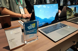 十代酷睿性能提升 LG gram轻薄笔记本新品亮相CES 2020