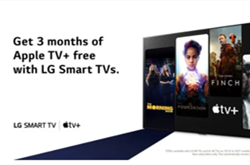 部分型号的LG智能电视用户 可免费试用Apple TV+三个月
